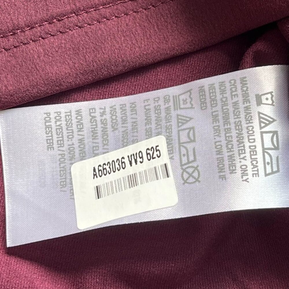 NEW Belle Kim Gravel V Neck Long Sleeve Top Burgundy Small Knit - Picture 6 of 9